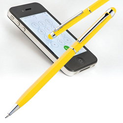 Kugelschreiber mit Touch-Pen NEW ORLEANS, gelb - Werbemittel