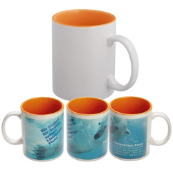 Sublimationstasse VERSAILLES, orange - Werbemittel