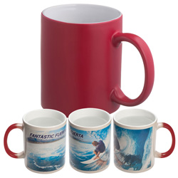 Sublimationstasse colour-changing SIRMIONE, rot - Werbemittel