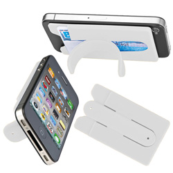 Smartphone-Tasche mit Aufsteller MONTE CARLO, weiss - Werbemittel