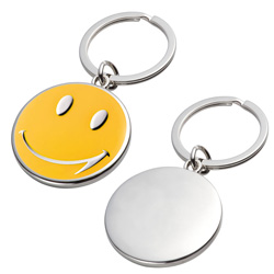 Schl�sselanh�nger SMILE, gelb - Werbemittel