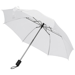 Taschenschirm LILLE, weiss - Werbemittel
