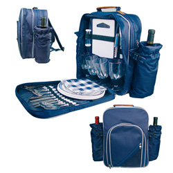 Top Picknickrucksack VIRGINIA, blau - Werbemittel