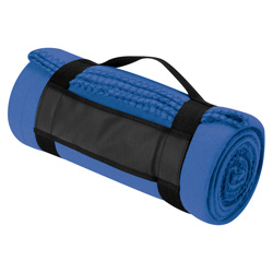 Gro�e Fleecedecke NASHVILLE, blau - Werbemittel