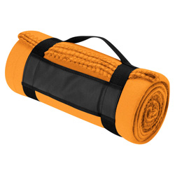 Gro�e Fleecedecke NASHVILLE, orange - Werbemittel
