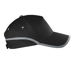 5 Panel Reflector Cap DALLAS, schwarz - Werbemittel