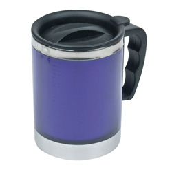 Edelstahl Thermobecher OKLAHOMA CITY, blau - Werbemittel