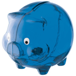 Sparschwein CORBY, blau - Werbemittel