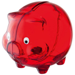 Sparschwein CORBY, rot - Werbemittel