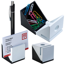 Stiftehalter f�r einen Stift BLANKENBURG, weiss - Werbemittel