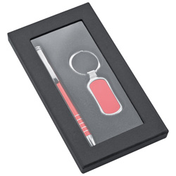Geschenkset CLEARWATER, rot - Werbemittel