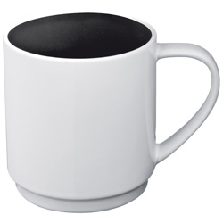 Keramiktasse LOCKPORT, schwarz - Werbemittel