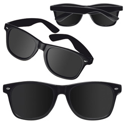 Sonnenbrille NERDLOOK, schwarz - Werbemittel