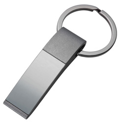 Metallschl�sselanh�nger LUPON, grau - Werbemittel