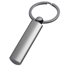Metallschl�sselanh�nger PILAR, grau - Werbemittel