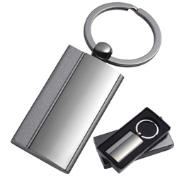 Metallschl�sselanh�nger LALIG, grau - Werbemittel