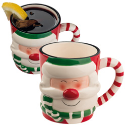 Weihnachtstasse HALMSTAD, rot - Werbemittel