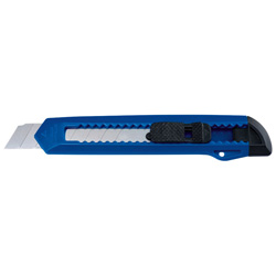 Gro�es Kartonmesser QUITO, blau - Werbemittel