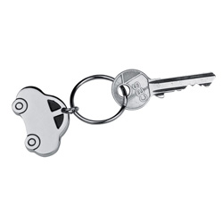 Metallschl�sselanh�nger SILVERSTONE, grau - Werbemittel