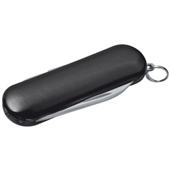 Mini Taschenmesser GUADALAJARA, schwarz - Werbemittel