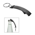 Schl�sselanh�nger mit Flaschen�ffner CATHARGO, schwarz - Werbeartikel