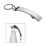 Schl�sselanh�nger mit Flaschen�ffner CATHARGO, mattsilber - Werbeartikel