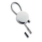 Schl�sselanh�nger CABLE MATT, silber - Werbeartikel