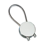 Schl�sselanh�nger CABLE, silber - Werbeartikel