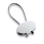 Schl�sselanh�nger CABLE MATT, silber - Werbeartikel