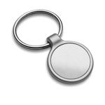 Schl�sselanh�nger IRUN ROUND, silber - Werbeartikel
