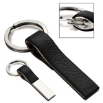 Schl�sselanh�nger FAIRHOPE, schwarz-silber - Werbeartikel