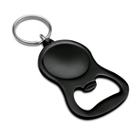 Schl�sselanh�nger mit Flaschen�ffner JUMILLA, schwarz - Werbeartikel