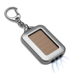 LED Solarschl�sselanh�nger ECKERTY, silber - Werbeartikel