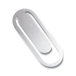 Lesezeichen FLAP, silber - Werbeartikel