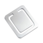 Lesezeichen FLAP, silber - Werbeartikel
