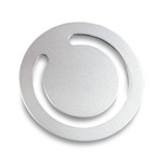Lesezeichen FLAP, silber - Werbeartikel