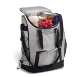 K�hltasche MOSSORO, hellgrau-schwarz - Werbeartikel