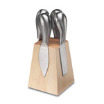 K�semesserset ELYRIA, silber-beige - Werbeartikel