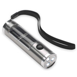 LED Solartaschenlampe AMPOA, silber - Werbeartikel