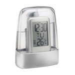 Wasserbetriebene Uhr CARPENTRAS, silber - Werbeartikel