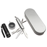 Outdoorset COQUIMBO, silber - Werbeartikel