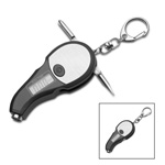 Reifendruckmesser FARO, schwarz-silber - Werbeartikel