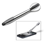 Eingabestift f�r Smartphones und Tabletcomputer POZNAN, silber - Werbeartikel