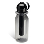 Flasche WOOD, schwarz - Werbeartikel