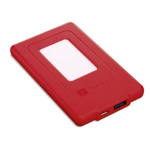 Ladeger�t TRAVEL BATTERY II 2300 mAh, rot - Werbeartikel