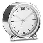 Wecker LUGO, silber - Werbeartikel