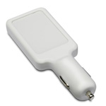 USB Autoladeadapter CAR CHARGER, wei� - Werbeartikel