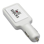 USB Autoladeadapter CAR CHARGER, wei� - Werbeartikel