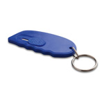 Minicutter mit Schl�sselring TONGI, blau - Werbeartikel