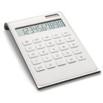 Taschenrechner VALINDA, silber-wei� - Werbeartikel